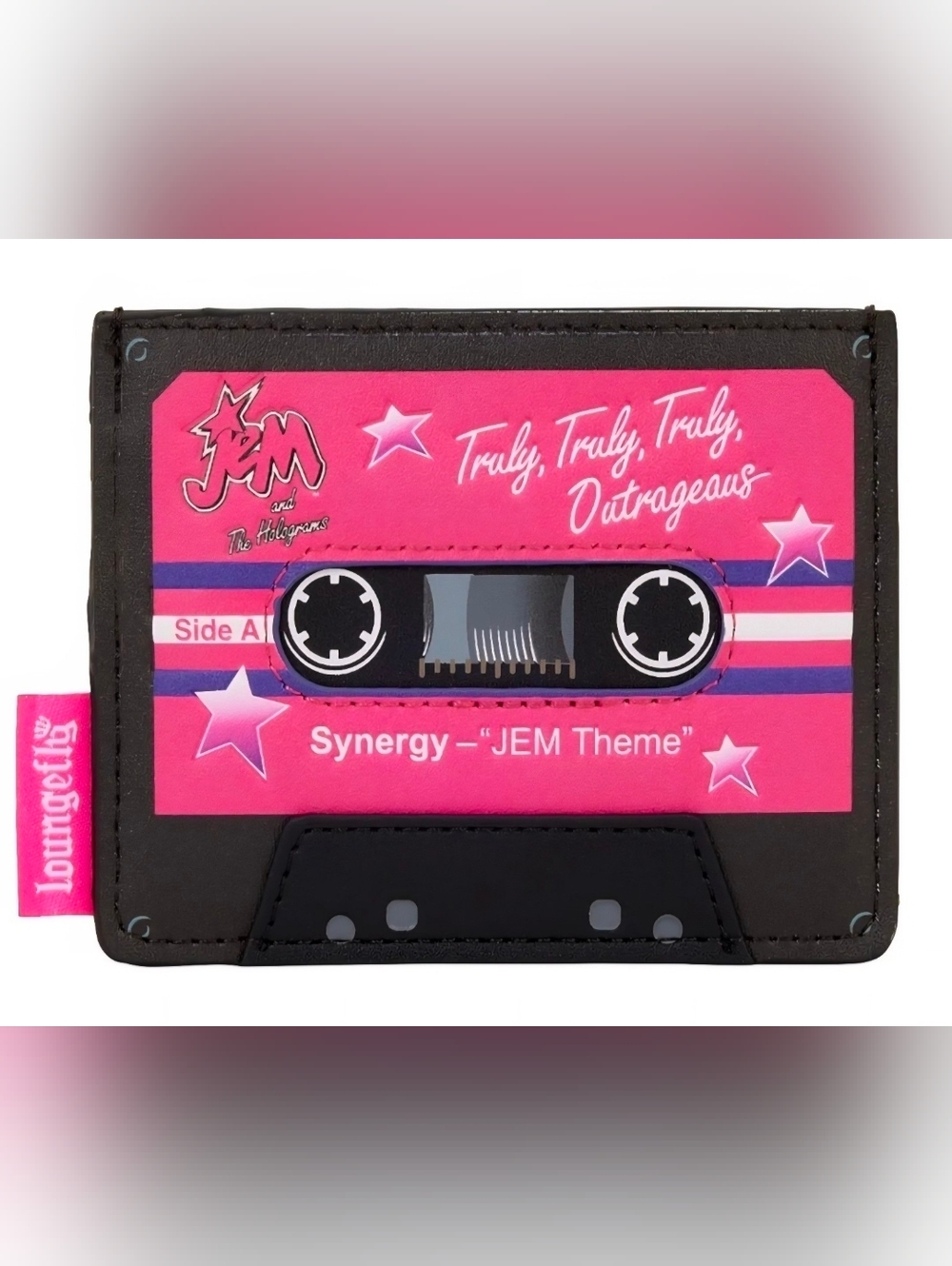 New Loungefly Jem and the Holograms Cassette Card Holder Wallet